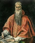 El Greco st. jerome as a cardinal oil painting